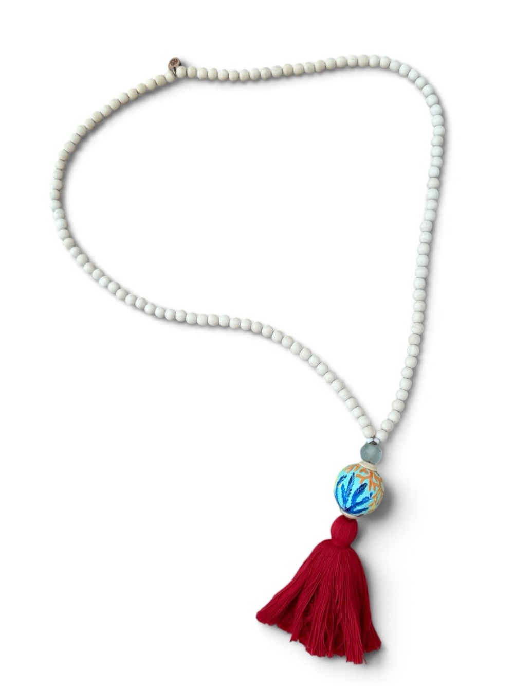 Wooden Bead Mala Necklace